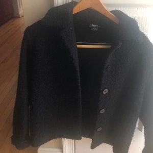 Eileen Fisher wool (5% nylon) button jacket/coat